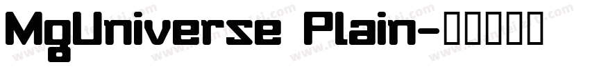 MgUniverse Plain字体转换